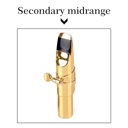 Ligature #6 Aibay Gold Plated Bb Tenor Saxophone Metal Mouthpiece with Cap 