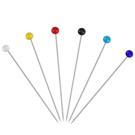 Glass Head Pins, Sewing Seam Ripper, Sewing Pin Cushion and Soft Tape Measure for Dressmaking Jewelry Components Flower Decoration Sewing Kit AKWOX 600 Pieces Sewing Pins 