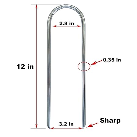 Eurmax Trampolines Stakes Wind Stake 0.35 Inch Heavy Duty Stake