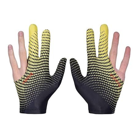 Wear on The Right or Left Hand 1PCS Man Woman Elastic Lycra 3 Fingers Show Gloves for Billiard Shooters Carom Pool Snooker Cue Sport 