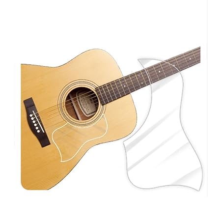 Vencetmat Clear Silica gel Adsorption Without Glue Acoustic Guitar Pickguard With Microfiber Polish Cloth Included Clear Yamaha