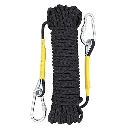 Cosswe Climbing Rope 10m Multi-functional Nylon Rope 8mm Thicken Heavy Duty Hanging Cord String Tying Rope Rappelling Abseiling Rope Safe Rope for Camping Outdoor Garden