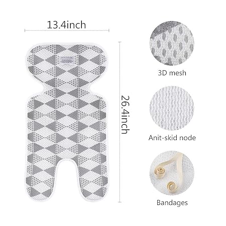 Luchild Baby Head Support Pillow Breathable 3D Mesh Cool Seat Mat Cushion Liner 