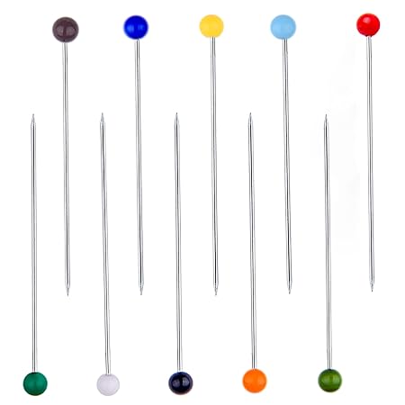 TECH-P 2 Multi-color Dressmaking Straight Pins Head Pins For Sewing DIY Arts&Crafts Projects-200 Pack Panda Head