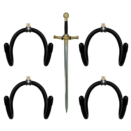 4/PK Adjustable Sword Wall Hook Display Hanger Wall Mount for Sword,Dagger 