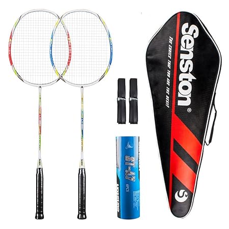 Senston N80 Graphite Badminton Racquet Pair with Carry Cases 