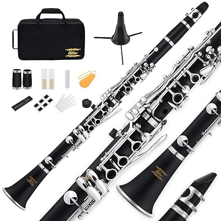 Glory Dark Blue/Silver Keys Bb B Flat Clarinet with Second Barrel Click to see More Colors 11reeds,8 Pads cushions,case,carekit 