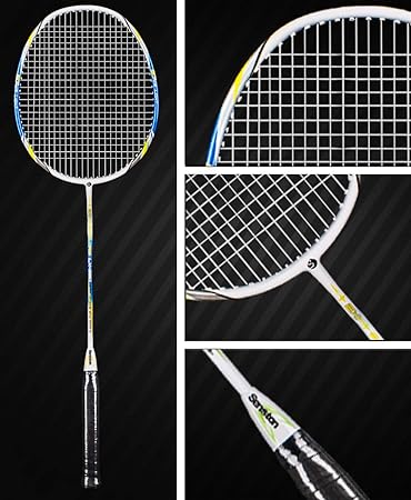 Anti Scratch Design Badminton Set 2 Rackets with Bag Grip 100% Carbon Graphite 