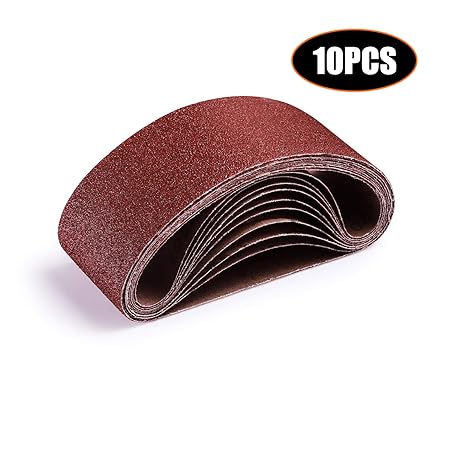 3x18-Inch Sanding Belts Calcined Aluminum Oxide Belt Sander Paper 3x18 for Metal Polishing and Woodworking,24 Pack 6 Each of 40 60 80 120 Grits 